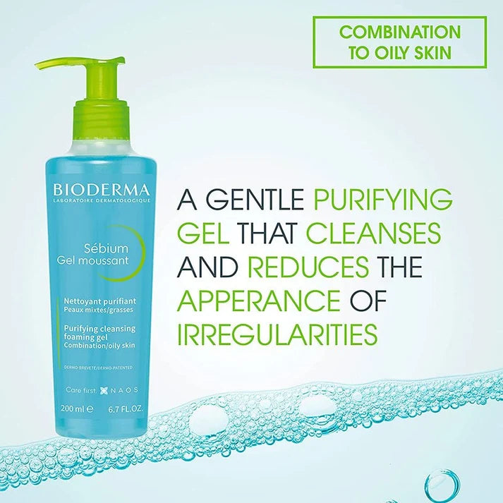 Bioderma Sebium Gel Moussant Purifying Foaming Gel 200ml