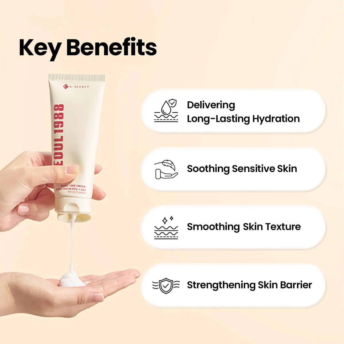 K-Secret Seoul 1988 Cream : Snail Mucin 93% + Rice - 100ml