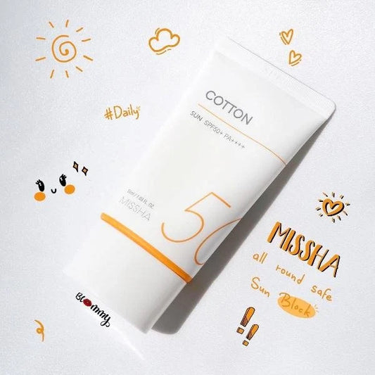 Missha All Around Safe Block Cotton Sun Spf50+ Pa++++ 50ml