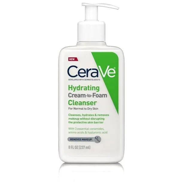 CeraVe Hydrating Cream-to-Foam Cleanser for Normal to Dry Skin 237ml
